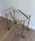 Neoclassical Style Brass Drinks Trolley with Removable Trays, France, 1940s 5