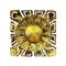 Swedish Brutalist Brass Flower Wall Lamp by Ingemar Alinder, Lerum, 1980s, Image 1