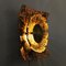 Swedish Brutalist Brass Flower Wall Lamp by Ingemar Alinder, Lerum, 1980s, Image 6