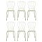 Austrian Mid-Century White Metal Stackable Garden Chairs, Set of 6 1