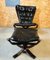 Vintage Danish Leather High Back Chair & Stool by Sigurd Resell 2
