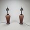 Rose Porcelain Table Lamps by Giulia Mangani, 1990s, Set of 2 4
