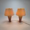 Rose Porcelain Table Lamps by Giulia Mangani, 1990s, Set of 2 1