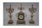 Antique French Onyx Clock and Candlesticks, 1900s, Set of 3 1