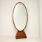 French Art Deco Free Standing Mirror in Walnut 1