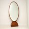 French Art Deco Free Standing Mirror in Walnut, Image 1