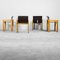 Vintage Chairs in Wood in the Style of Tobia & Afra Scarpa, 1970s, Set of 4, Image 1