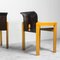 Vintage Chairs in Wood in the Style of Tobia & Afra Scarpa, 1970s, Set of 4 3