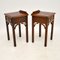 Antique Chippendale Style Mahogany Bedside Tables, Set of 2 3