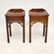 Antique Chippendale Style Mahogany Bedside Tables, Set of 2, Image 1