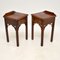 Antique Chippendale Style Mahogany Bedside Tables, Set of 2, Imagen 4
