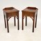 Antique Chippendale Style Mahogany Bedside Tables, Set of 2, Image 2