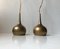 Vintage Brass Pendant Lamps by Hans-Agne Jakobsson for Markaryd, 1960s, Set of 2 7