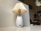 Vintage Danish White Ceramic Table Lamp by Per Rehfeld for Søholm 6