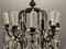 Large Wrought Iron Crystal Chandelier, 1920s, Imagen 11