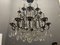 Large Wrought Iron Crystal Chandelier, 1920s 8