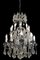 Large Wrought Iron Crystal Chandelier, 1920s 2