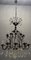 Large Wrought Iron Crystal Chandelier, 1920s, Imagen 6
