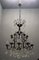 Large Wrought Iron Crystal Chandelier, 1920s 5