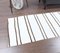 Vintage Turkish Handmade Oushak Runner in White Wool with Stripes 3