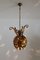 Mid-Century Italian Gilt Metal Pendant Lamp with Leaves from Hans Kögl, 1960s 12