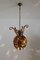 Mid-Century Italian Gilt Metal Pendant Lamp with Leaves from Hans Kögl, 1960s, Image 12