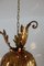 Mid-Century Italian Gilt Metal Pendant Lamp with Leaves from Hans Kögl, 1960s 11