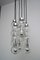 Glass and Chrome Cascade Chandelier or Pendant Lamp from Doria, 1980 2