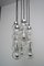 Glass and Chrome Cascade Chandelier or Pendant Lamp from Doria, 1980, Immagine 2