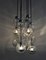 Glass and Chrome Cascade Chandelier or Pendant Lamp from Doria, 1980, Imagen 3