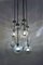 Glass and Chrome Cascade Chandelier or Pendant Lamp from Doria, 1980 4