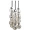 Glass and Chrome Cascade Chandelier or Pendant Lamp from Doria, 1980, Imagen 1