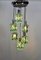 Italian Chrome and Crystal Glass Pendant with Six Lights from Fontana Arte, 1960s 2