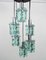 Italian Chrome and Crystal Glass Pendant with Six Lights from Fontana Arte, 1960s, Immagine 4
