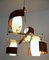 Mid-Century Modern Italian Teak and Glass Chandelier, 1960s 12