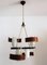 Mid-Century Modern Italian Teak and Glass Chandelier, 1960s, Immagine 17