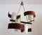 Mid-Century Modern Italian Teak and Glass Chandelier, 1960s, Image 19