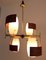 Mid-Century Modern Italian Teak and Glass Chandelier, 1960s 15