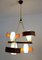 Mid-Century Modern Italian Teak and Glass Chandelier, 1960s, Immagine 2