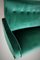 Mid-Century Italian Sofa or Settee in Green Velvet with Brass Tips, 1950s, Image 11