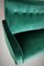 Mid-Century Italian Sofa or Settee in Green Velvet with Brass Tips, 1950s, Immagine 11