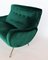 Mid-Century Italian Sofa or Settee in Green Velvet with Brass Tips, 1950s, Immagine 5