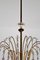 Italian Art Nouveau Handcrafted Murano Glass Waterfall Chandelier in Brass and Crystal 5