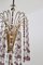 Italian Art Nouveau Handcrafted Murano Glass Waterfall Chandelier in Brass and Crystal 6