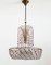 Lámpara de araña italiana modernista en cascada de cristal de Murano de latón y cristal, Imagen 2