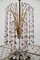 Italian Art Nouveau Handcrafted Murano Glass Waterfall Chandelier in Brass and Crystal 14