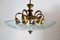 Italian Brass and Crystal Glass Chandelier, 1950s, Image 2