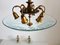 Italian Brass and Crystal Glass Chandelier, 1950s 18