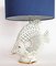 Large Italian Ceramic Fish Lamp with Brass Details, 1960s 3