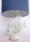 Large Italian Ceramic Fish Lamp with Brass Details, 1960s 9
